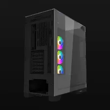 Gabinete Ocelot Gaming Glass Hunter 3 Psu No, Negro